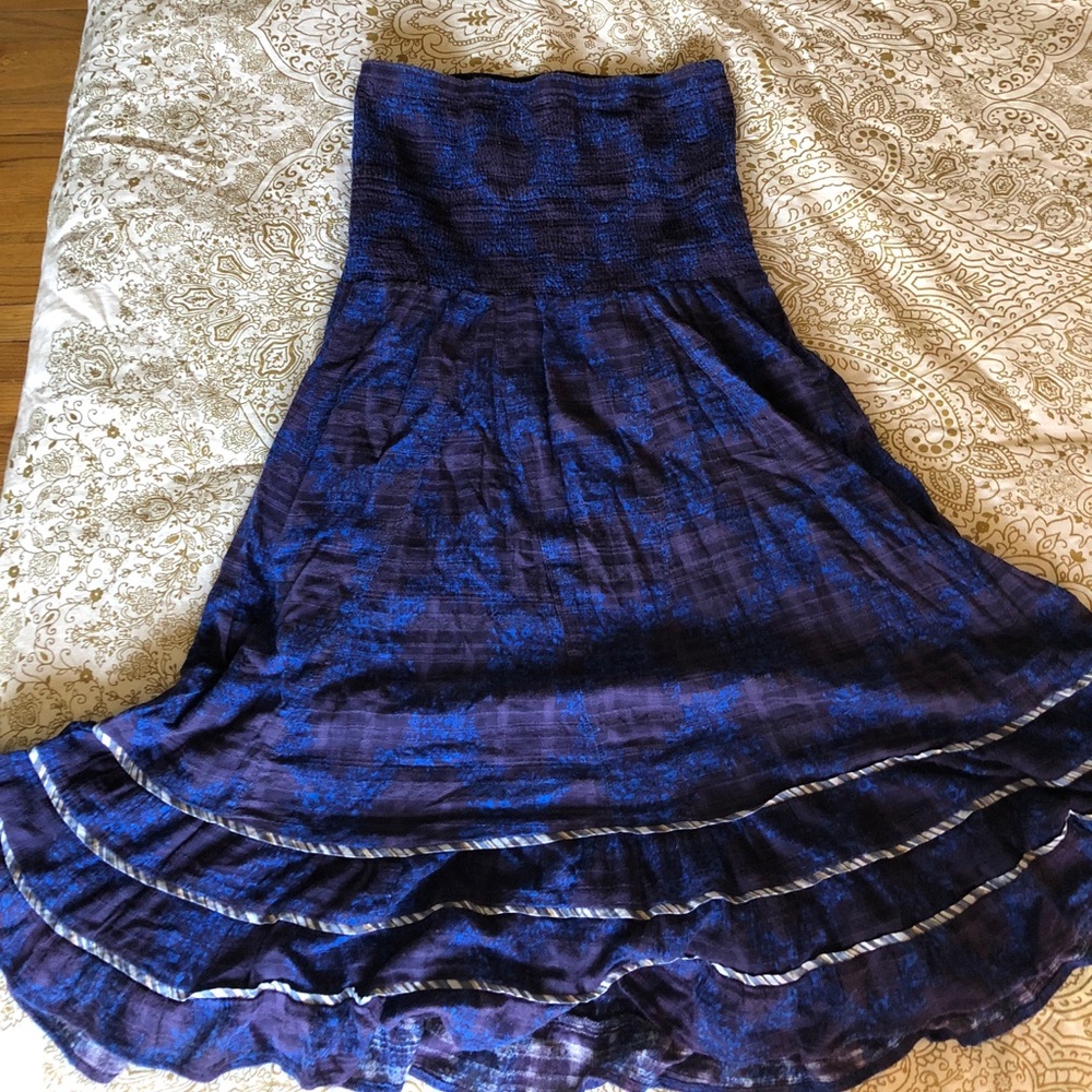 Free people Blue stretchy top dress